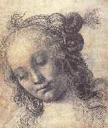 Andrea del Verrocchio Head of a Girl oil on canvas